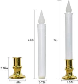 img 2 attached to 🕯️ Goothy Christmas Window Candles Lights: Battery Operated LED Flickering Candlesticks with Remote Control - Set of 4