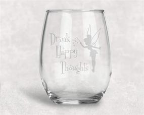 img 3 attached to 🍷 Tinkerbell Stemless Wine Glass - Fairy Princess Gifts - Graduation & Birthday Present with Positive Vibes