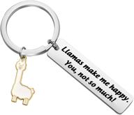 🦙 zuo bao llama keychain - lama lover gift for alpaca lovers - llamas bring joy, not you - animal jewelry gift for llama enthusiasts logo