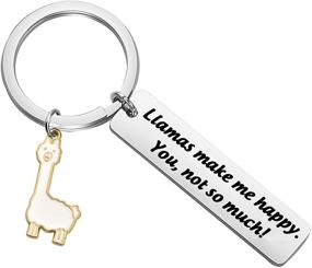 img 4 attached to 🦙 Zuo Bao Llama Keychain - Lama Lover Gift for Alpaca Lovers - Llamas Bring Joy, Not You - Animal Jewelry Gift for Llama Enthusiasts