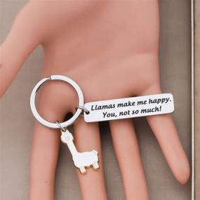 img 1 attached to 🦙 Zuo Bao Llama Keychain - Lama Lover Gift for Alpaca Lovers - Llamas Bring Joy, Not You - Animal Jewelry Gift for Llama Enthusiasts