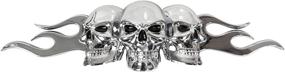 img 4 attached to Улучшите свою поездку с эмблемой Custom Accessories 98076 Flaming Skull - выразите свой авангардный стиль!