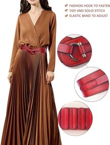 img 3 attached to Стильные и эластичные: ремни для женщин TeeYee Leather Fashion Elastic Stretched для модных аксессуаров