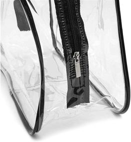 img 2 attached to 👜 Stadium Approved Clear Travel Handbag with Zipper and Black Handles - 11x4 Inches