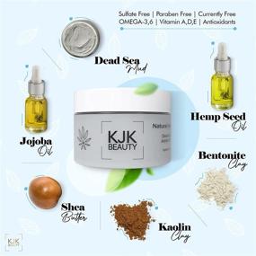 img 2 attached to 🏻 KJK BEAUTY Dead Sea Mud Mask - Natural Deep Cleansing Mask & Blackhead Remover with Bentonite Clay and Nourishing Combo of Hemp Seed Oil, Jojoba Oil & Shea Butter (4.23 oz)