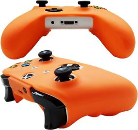 img 2 attached to Hikfly Silicone Controller Cover Skin Protector Case Faceplates Kits for Xbox One X/One S/Slim Controller with 4pcs Thumb Grips Caps (Orange): The Ultimate Protection and Enhanced Grip Solution for Gamers