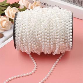 img 3 attached to 🎄 Premium WEISIPU 6mm Pearl Bead Garland Spool Rope - 20M=65ft White - Ideal for Christmas, Weddings & DIY Decorations