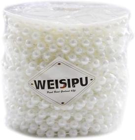 img 2 attached to 🎄 Premium WEISIPU 6mm Pearl Bead Garland Spool Rope - 20M=65ft White - Ideal for Christmas, Weddings & DIY Decorations