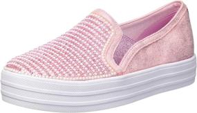 img 4 attached to 👟 Girls' Athletic Sneakers: Skechers Double Up Shiny Dancer Shoes