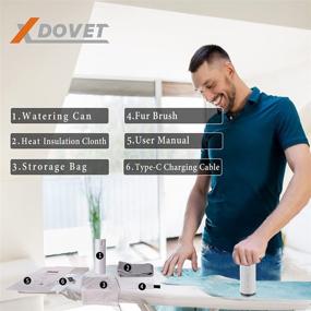 img 3 attached to 👕 XDOVET Clothing Care Rod: Iron for Clothes, Fabric Shaver & Power Bank 3 in 1 - Cordless Mini Travel Iron with Portable Fabric Shaver and Phone Charger in Handheld Travel Size Design