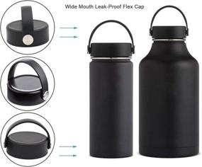 img 1 attached to 🧃 The Mass Straw Lid, Insulated Cap, Flip Cap - 3 Pack for Hydro Flask Wide Mouth & Simple Modern Summit Water Bottle