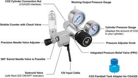 img 1 attached to 🐠 Enhance Your Aquarium with the JARDLI Aquarium CO2 Regulator - Dual Gauges, Solenoid, and Adjustable Output Pressure for Effective Planted Tank CO2 Injection System