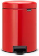 🚮 brabantia newicon 5l passion red bathroom step trash can logo