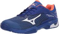 mizuno exceed court tennis shoes in black логотип