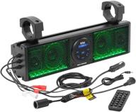 🔊 аудиосистема boss audio systems brt18rgb для квадроциклов и квадроциклов utv, ширина 18 дюймов, защита от погоды ipx5, блютуз, усилитель, 4-дюймовые динамики, 1-дюймовые твитеры, usb-порт, подсветка rgb, многоцветная. логотип