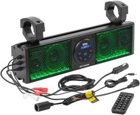 img 4 attached to 🔊 Аудиосистема BOSS Audio Systems BRT18RGB для квадроциклов и квадроциклов UTV, ширина 18 дюймов, защита от погоды IPX5, блютуз, усилитель, 4-дюймовые динамики, 1-дюймовые твитеры, USB-порт, подсветка RGB, многоцветная.