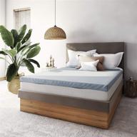 🛏️ queen size cool cloud gel memory foam mattress topper by classic brands - includes free cover and 3-inch thickness logo