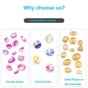 img 2 attached to 💎 DAODER 100pcs Large Rhinestones for Nails - Sparkly 3D Nail Jewels, Crystal Gems with Sharp Backs - Laser Assorted Colors, Nail Decoration for DIY Crafts