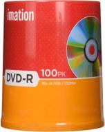 📀 imation 16x dvd-r 4.7gb 100 pack spindle - high-quality blank dvds for efficient storage logo