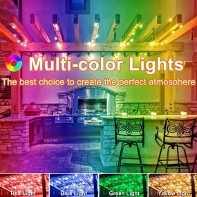 img 2 attached to 🌞 LITGURU Solar String Lights Outdoor 27FT - Colorful Solar Powered Patio Lights with 4 Lighting Modes - 12+1 LED, Waterproof Lights for Yard, Porch, Party, Garden, Christmas, Parties, Wedding (Multicolor)