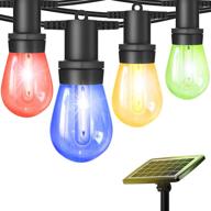 🌞 litguru solar string lights outdoor 27ft - colorful solar powered patio lights with 4 lighting modes - 12+1 led, waterproof lights for yard, porch, party, garden, christmas, parties, wedding (multicolor) logo