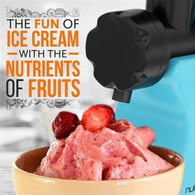 img 2 attached to Nutrichef NCIM30 Electric Sorbet Maker - Healthy Vegan Ice Cream Machine for Soft Serve Gelato, Smoothies, Slushies, and Dairy-Free Yogurt - Includes Recipe Book