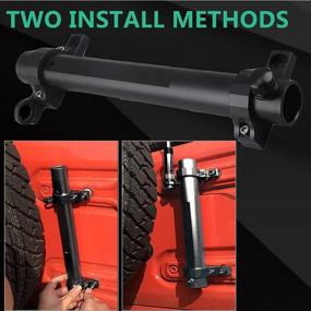 img 1 attached to 🏁 Multi-Function Tailgate Flagpole & Antenna Holder Kit for Jeep Wrangler JK JL & Unlimited (07-18 JK; 18-21 JL)