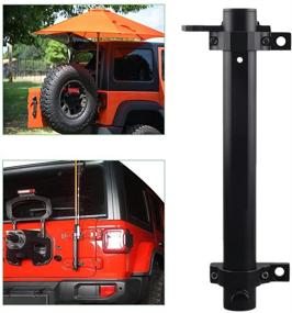 img 4 attached to 🏁 Multi-Function Tailgate Flagpole & Antenna Holder Kit for Jeep Wrangler JK JL & Unlimited (07-18 JK; 18-21 JL)