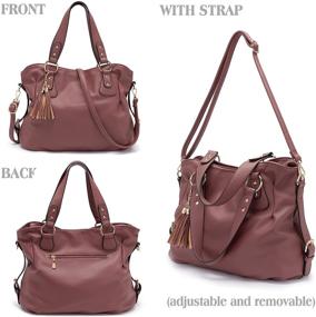 img 3 attached to 👜 Soperwillton Fashion Shoulder Bag for Women - Handbag and Wallet Combo in Shoulder Bags