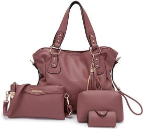 img 4 attached to 👜 Soperwillton Fashion Shoulder Bag for Women - Handbag and Wallet Combo in Shoulder Bags