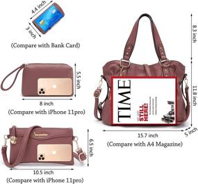 img 1 attached to 👜 Soperwillton Fashion Shoulder Bag for Women - Handbag and Wallet Combo in Shoulder Bags