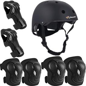 img 4 attached to Joncom Kids Bike Helmet with Protective Sports Gear Set for Ages 3-8: Secure Your Toddler's Safety in Skateboarding, Cycling, and Scootering