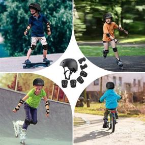 img 3 attached to Joncom Kids Bike Helmet with Protective Sports Gear Set for Ages 3-8: Secure Your Toddler's Safety in Skateboarding, Cycling, and Scootering