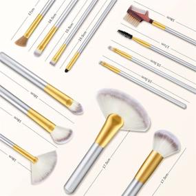 img 2 attached to VANDER LIFE 24pcs Premium Makeup Brush Set for Flawless Application: Foundation, Blush, Concealer, Eye Shadow | Cruelty-Free Synthetic Fiber Bristles | Includes Travel Makeup Bag | Champagne