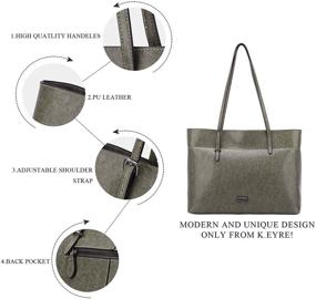 img 2 attached to 👜 Large Capacity Women's Leather Handbags & Wallets by KEYRE