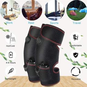 img 2 attached to 🔥 Heated Knee Brace Wrap with Vibrating Heat Therapy - Electric Heating Knee Pad and Massager