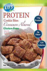 img 4 attached to 🍪 Gluten-Free Cinnamon Almond Protein Cookie Bites by Kay's Naturals | Pack of 12 | Low Fat, Diabetes Friendly, All Natural Flavorings | 1.2 Ounce
