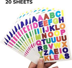 img 2 attached to Colorful Alphabet Letter Stickers - 20 Sheets for Scrapbooking, DIY Crafts, and Greeting Cards - A to Z Self-Adhesive Stickers in Vibrant Colors - Perfect for Gifts, Holidays, and Decoration