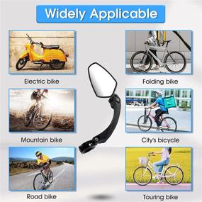 img 1 attached to CHIMONA Bike Mirror Handlebar Mount Adjustable Cycling Mirror Rear View Sports & Fitness