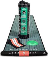 🏌️ pinstripe golf indoor putting mat studio - enhance your putting skills with 4 aids - vibrant colors - 8ft length logo