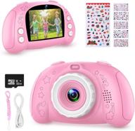 wowgo детская цифровая камера, 1080p перезаряжаемая электронная детская камера в подарок с включенной 32 гб картой tf - розовая; идеальная игрушка на день рождения для мальчиков и девочек в возрасте от 3 до 12 лет. логотип