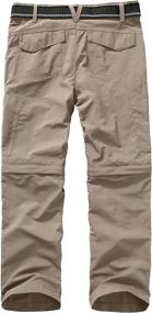 img 3 attached to 👦 Children's Cargo Pants for Boys, Multipurpose Outdoor Convertible Trousers with Quick Dry & Waterproof Features, Ideal for Hiking and Climbing