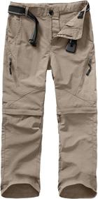 img 4 attached to 👦 Children's Cargo Pants for Boys, Multipurpose Outdoor Convertible Trousers with Quick Dry & Waterproof Features, Ideal for Hiking and Climbing