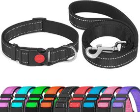 img 4 attached to 🐶 Reflective Dog Collar with Safety Lock Buckle - Adjustable Nylon Pet Collars for Small, Medium, and Large Dogs by Matilor