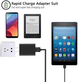 img 1 attached to 🔌 Быстрая зарядка с сертификатом UL для LG G Pad - LG G Pad X F 7 8 8.3 10.1 V400 V410 VK410 V495 V500 V510 V520 V530 V930 V940 LK430 VK810 VK815 Замена зарядного устройства для планшета LGV400W LGV700 с кабелем длиной 5 футов