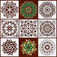 taorish 7 pack mandala stencil set - perfectly-sized 12x12 inch reusable stencils for painting on various surfaces - walls, floors, tiles, fabric, furniture - laser-cut painting template for easy art creation logo