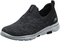 skechers womens walk 5 15952 black women's shoes for athletic logo