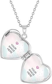 img 2 attached to 925 Sterling Silver Cross Heart Locket Pendant Necklace: Religious Jewelry for Young Girls with Tiny Photo Lockets