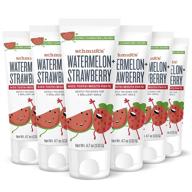 schmidt's fluoride free children's toothpaste: watermelon + strawberry, 4.7 oz (6 pack) – for sparkling clean teeth! logo