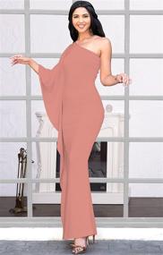 img 2 attached to 💃 KOH Shoulder Cocktail Bridesmaid Dress for Women's Evening Wear